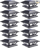 SIEDiNLAR Solar Post Lights Outdoor 2 Modes LED Deck Fence Cap Light for 4x4 5x5 6x6 Posts Patio Garden Decoration | Lumora