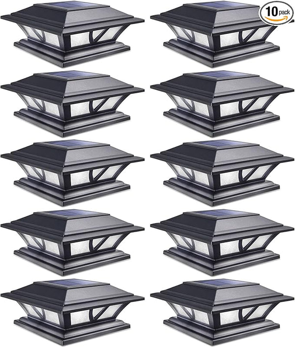 SIEDiNLAR Solar Post Lights Outdoor 2 Modes LED Deck Fence Cap Light for 4x4 5x5 6x6 Posts Patio Garden Decoration | Lumora
