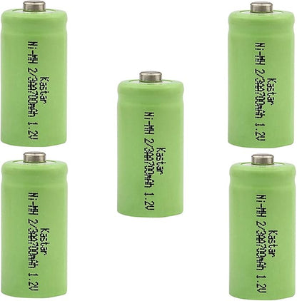 Kastar 5-Pack Ni-MH Battery 2/3 AA Ni-MH 1.2V 700mAh Replacement for Solar Light, Solar Decorations, Solar Flowers, Holiday Solar Lights, Walmart lawn solar lights, Walmart pathway lights, Yard lights