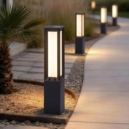 Solar Pathway Lights Outdoor Waterproof, 1 Pack Auto On/Off Driveway Lights, 3000K Landscape Lighting & Accessories, Aluminum Dimmable Outdoor Solar Lamp for Path Sidewalk Walkway Yard Decor
