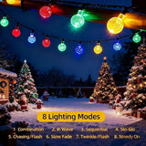 Solar String Lights Outdoor Waterproof IP65 9.3 Feet 20 LED 8 Modes Crystal Globe Fairy Light for Garden Parterre | Lumora