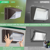 ledmo Wall Pack Light 150w Waterproof 5000K 21000lm 100-277V Equivalent Energy Save Ultra Bright Commercial Outdoor | Lumora