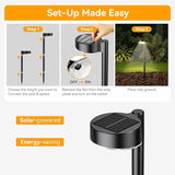 12 Pack Solar Pathway Lights Outdoor, 12 Brighter LED Solar Lights Outdoor Waterproof, Up to 12 Hrs Modern Solar | Lumora
