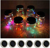 Decorman Solar Mason Jar Lid Lights, 6 Pack 10 LED Waterproof String Fairy Star Firefly Jar Lids Lights for Patio | Lumora