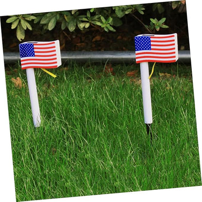MERRYHAPY Solar American Flag Lawn Light Patriotic Solar Stake Light for Garden Yard Patio Pathway Outdoor Landscape Lighting