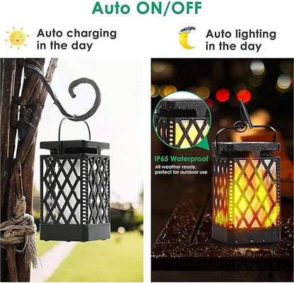QUQUQ Solar Pathway Lights Solar Hanging Lights Outdoor Garden IP65 Wireless Light Yard Patio Decor