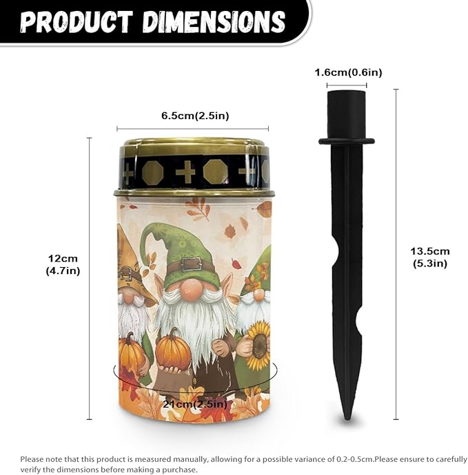 Autumn Fall Dwarf Solar Lights Outdoor,Solar Stake Lights Garden Lights,Waterproof Solar Lights for Outside Yard | Lumora