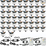 FVTLED Low Voltage Recessed RGBW Deck Light, 50pcs Φ1.22 RGB & Warm White Stainless Steel Waterproof Outdoor Step | Lumora