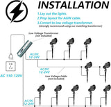 Landscape Lights Outdoor 12v: 10W MR16 Low Voltage LED Landscape Lights 12-24V 3000K Warm White - Front Door | Lumora