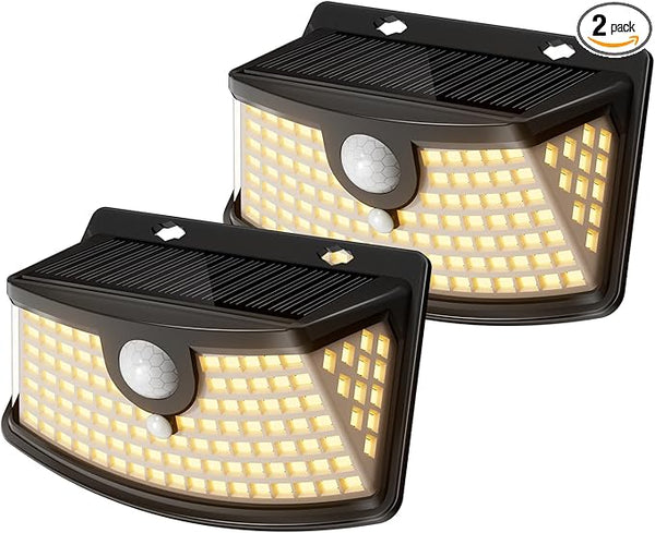 Aootek New Solar Motion Sensor Lights 120 LEDs with Lights Reflector,270° Wide Angle, IP65 - Outdoor Path Light | Lumora