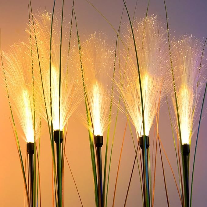 Solar Garden Lights, 2 Pack Solar Fluffy Reed Decorative Lights Outdoor IP65 Waterproof Landscape Decoration | Lumora
