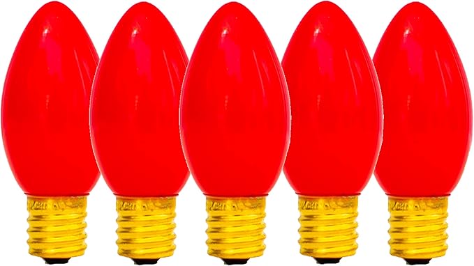 EST. LEE DISPLAY L D 1902 Indoor ＆ Outdoor String Light C9 Glass Christmas Steady Solid Replacement Bulbs E17 | Lumora