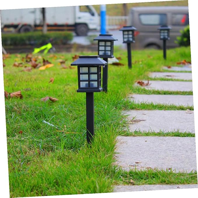 5 Pcs Solar Garden Pathway Lights LED Outdoor Landscape Lighting for Lawn Patio Driveway Warm Solar Powered Easy Installation Up to Hours Operation