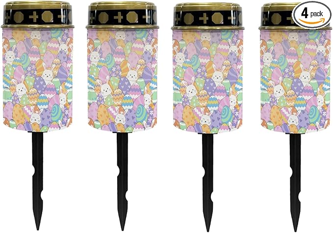 Cemetery Lights - Outdoor Grave Decoration Lanterns with Solar Garden Stake Lights - Flameless, Warm White, Waterproof