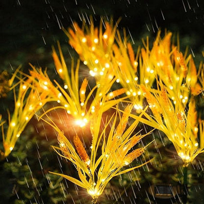 2 Pcs Solar Wheat Rice Ear Stake Light Outdoor IP66 Waterproof Decoration Solar Landscape Light for Pathway Garden Yard Lawn