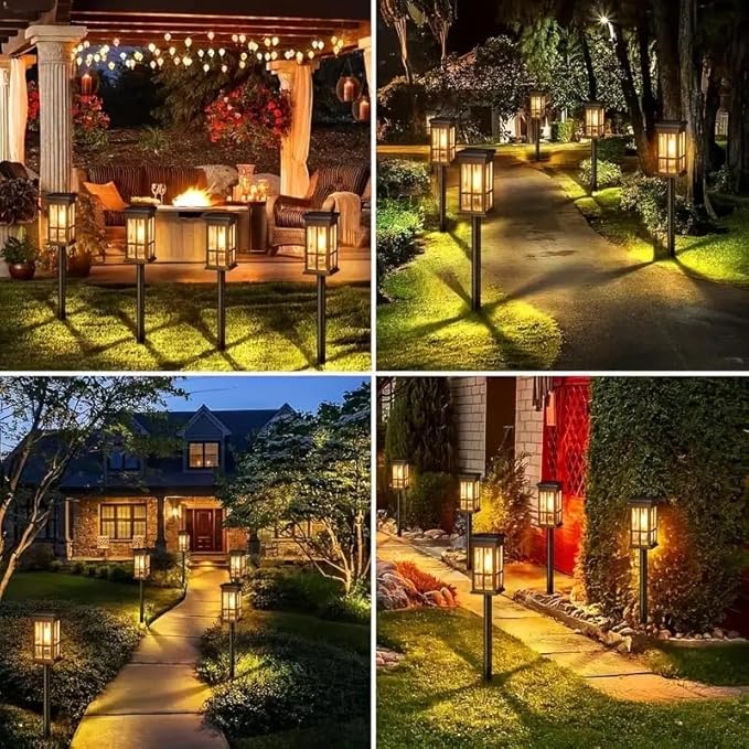 8-Pack Solar Lights Outdoor Waterproof – Solar Powered LED Outdoor Lights for Yard, Patio Light, Garden Decor Pathway Lighting, Lawn Lighting Waterproof, Driveway Decor Accent Glow Path Light