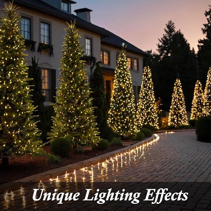 Warm White Twinkle Lights, 81Ft 200 LED Twinkle Christmas Lights, UL Certified Plug in Fairy Twinkle Lights Outdoor, Indoor Warm White String Lights 8 Modes & Timer for Tree, Bedroom, Party Wedding