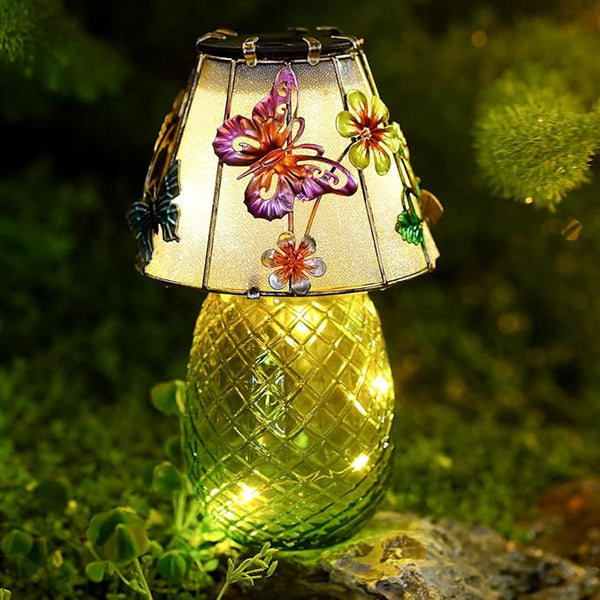 Butterfly Solar Garden Lights Outdoor Decor - Waterproof Tabletop Solar Lamp - Cordless Table Lamps for Garden | Lumora