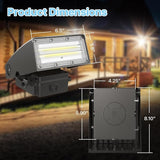 HYPERLITE LED Wall Pack Light: 40W 3000K Wall Pack Lights Outdoor with Dusk to Dawn Photocell, 5200lm ETL Listed | Lumora