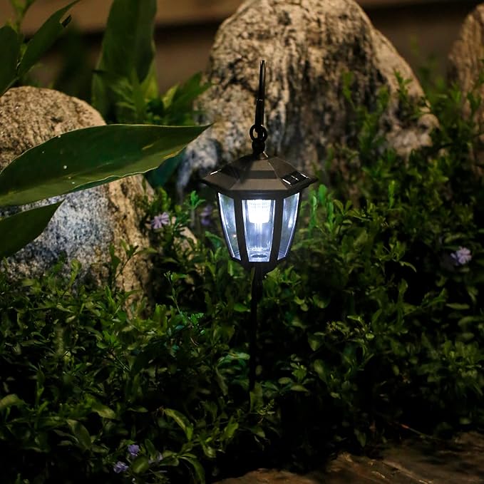 Viewsun 34 Inch Solar Hanging Lights, Shepherd Hook Lights with 2 Shepherd Hooks Waterproof Outdoor Decorative | Lumora