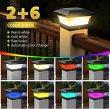 T-SUN 4X4 Post Solar Lights, Outdoor Waterproof RGB Color Changing Light for 4X4 5X5 6X6 Wood/Vinyl/Fence Posts | Lumora