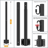 Suchtale 4 Pack 2.8 FT Outdoor String Light Poles, Suspension Fence Post Extender with Clip and Bracket, Deck | Lumora
