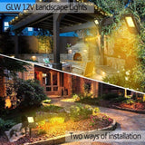 10W LED Landscape Lights 12V Low Voltage Outdoor Spotlights Warm White 3000K IP65 Waterproof with Spike Stand for | Lumora