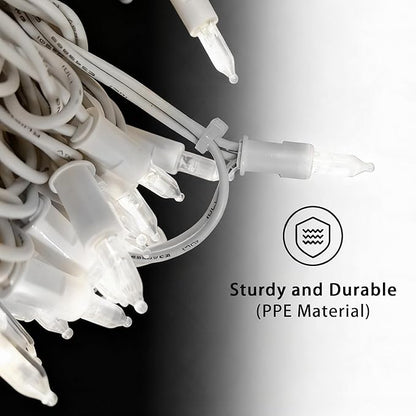 Christmas Lights,23.3FT-70 Lights LED String Lights Commercial Grade Waterproof for Holiday Decoration, Christmas Decors(White)
