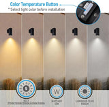 LEONLITE 9 Inch 5CCT Integrated Cylinder LED Down Light Outdoor, 110V-277V 12W Aluminum High-end Wall Sconce, IP65 | Lumora