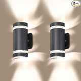 LED 2 Pack Semi Cylinder Up and Down Lights Outdoor Wall Light,Body in Aluminum Waterproof Outdoor Wall Lamps,3000k | Lumora
