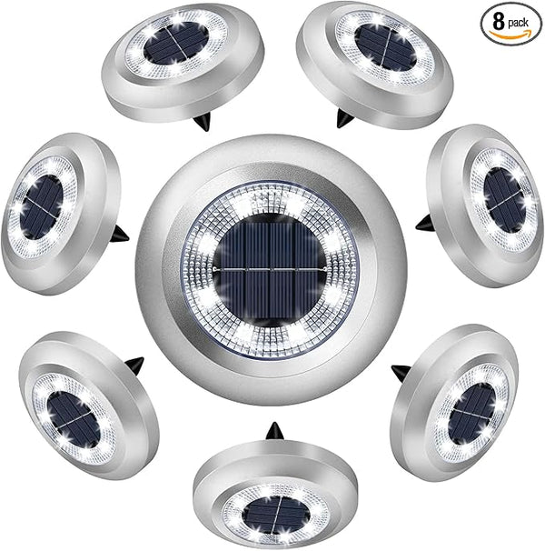 Solar Lights Outdoor,8 Pack Solar Garden Lights for Pathway,Yard,Deck,Lawn,Patio,Walkway,Driveway,Step（Brightwhite） | Lumora