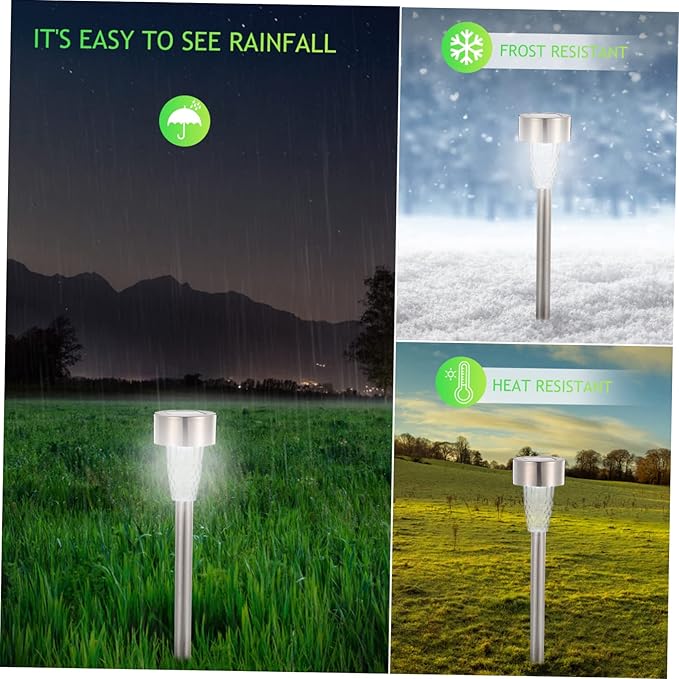 VICASKY 12pcs Solar Powered Landscape Lights for Pathway Solar Lawn Lights Easy to Install Garden Decor