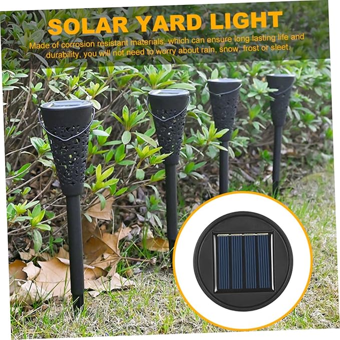 Solar Yard Lights Outdoor Waterproof Solar Pathway Lights Warm White Lawn Garden Lighting for Patio and Home Decor