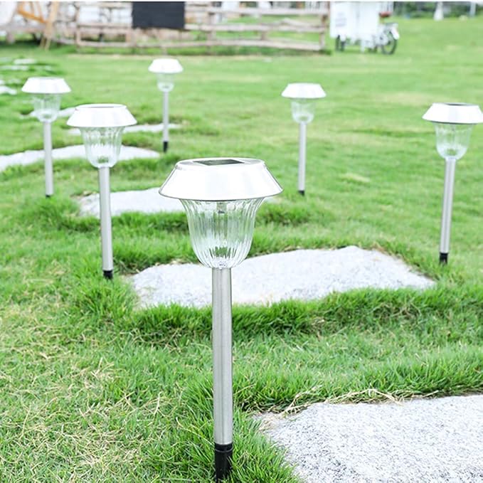2- Pack Solar Lights Outdoor for Garden Walkway Led Solar Garden Lights Outdoor Waterproof for Pathway,Solar Pathway Lights Yard Lights for Patio Driveway Lawn Backyard Sidewalk Li