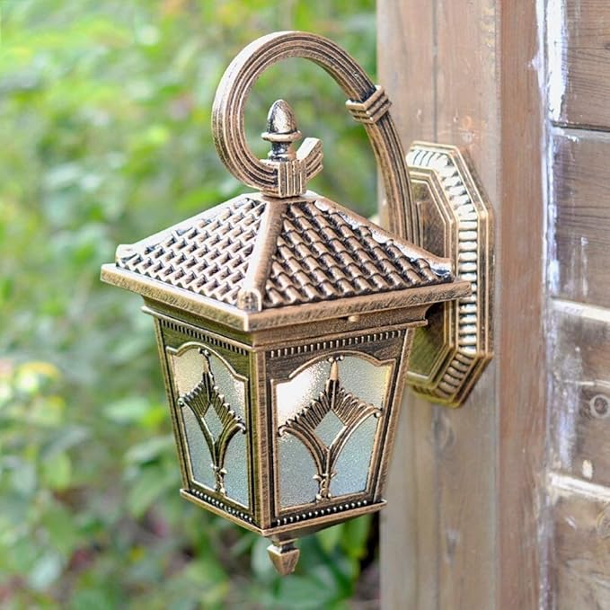 Outdoor Lamp Post Light Outdoor Glass Retro Traditional Edison Waterproof Wall Lamp Wall Fixture Vintage E27 Garden | Lumora