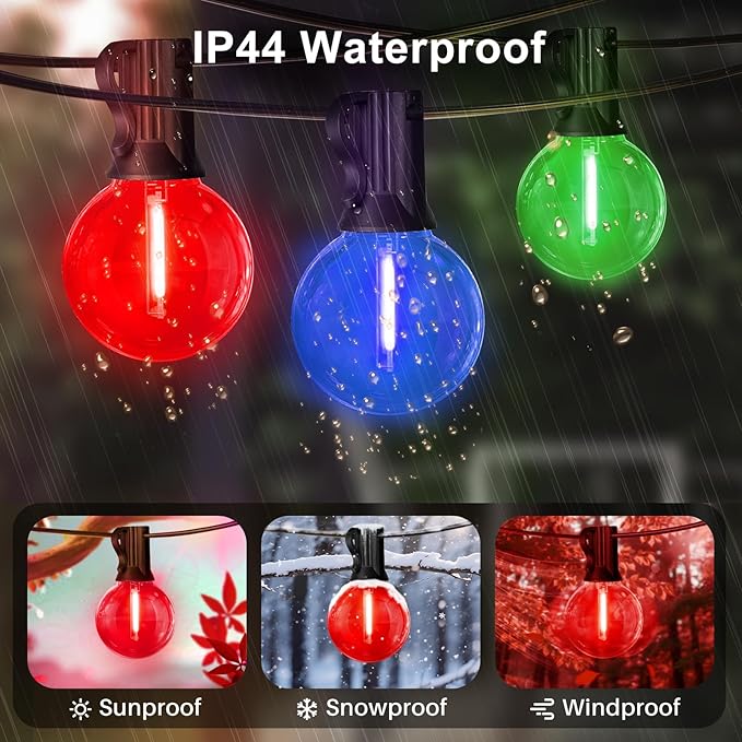 LAMPHOME LED Outdoor String Light, 26Feet Patio Lights with 12+1 Edison Shatterproof Bulbs(1Spare), UL Waterproof | Lumora