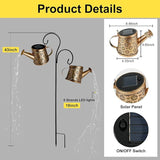 Solar Watering Can Lights Outdoor, IP65 Waterproof Garden Decor Solar Garden Light 8 Multi-Color Changing Modes One | Lumora