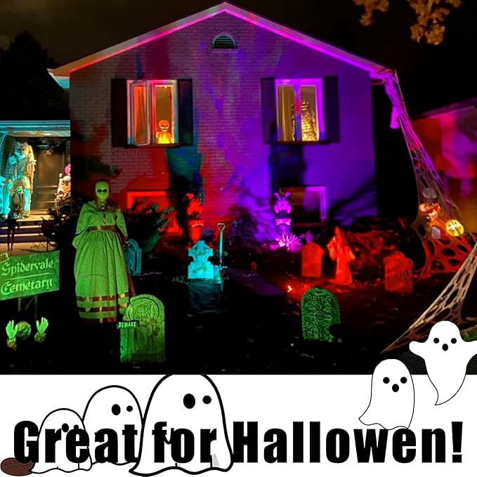APONUO Christmas Solar Spot Lights Outdoor Color Changing,2 Colors Modes Metal Solar Landscape Lighting RGB | Lumora