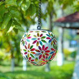 VCUTEKA Hanging Solar Lanterns Mosaic Solar Lights with Hook Up, Outdoor Garden Lights Decor for Yard Tree Fence | Lumora