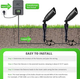 wowlite Landscape Spotlights Outdoor, 12V Low Voltage Landscape Lighting Fixture with 5W MR16 LED Bulb, Black | Lumora