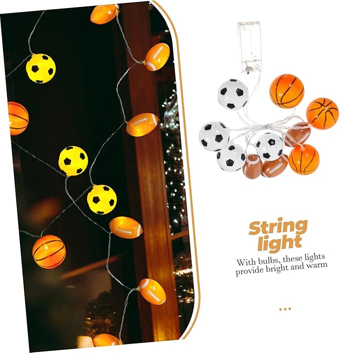 Led Sports String Light Lights Battery Operated Outdoor Decorative Lighting for Camping Parties and Sports Events for Atmosphere
