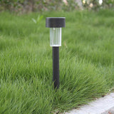10pcs Waterproof Solar LED Landscape Garden Pathway Lights White Plastic Outdoor Ground Stake Lamps for Lawn | Lumora