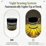 Decorative Solar Mandala Lights, Metal Solar Powered Mandala Light Outdoor Waterproof LED Deck Step Wall Lights | Lumora