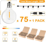 150FT LED Globe Outdoor String Lights, Dimmable Patio With 75+2 G40 Shatterproof Bulbs, Waterproof Outside Hanging | Lumora
