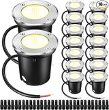 Yahenda 16 Sets Low Voltage Landscape Lights 5W LED Warm White Outdoor Waterproof Deck Lights with Connectors | Lumora