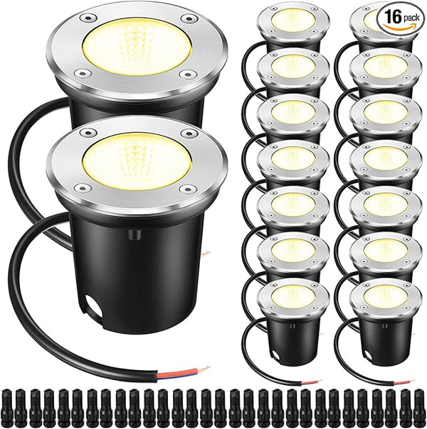 Yahenda 16 Sets Low Voltage Landscape Lights 5W LED Warm White Outdoor Waterproof Deck Lights with Connectors | Lumora