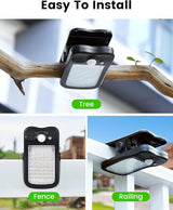 Clip on Solar Lights for Fence, 3 Modes Solar Motion Lights Outdoor Waterproof, 60LEDs 500LM Portable Security | Lumora