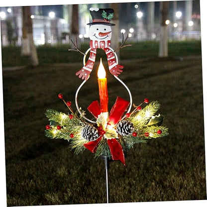 Christmas Snowman Solar Garden Path Light Led Outdoor Decoration for Lawn and Landscape Charming Holiday Solar Lamp for Christmas Decor