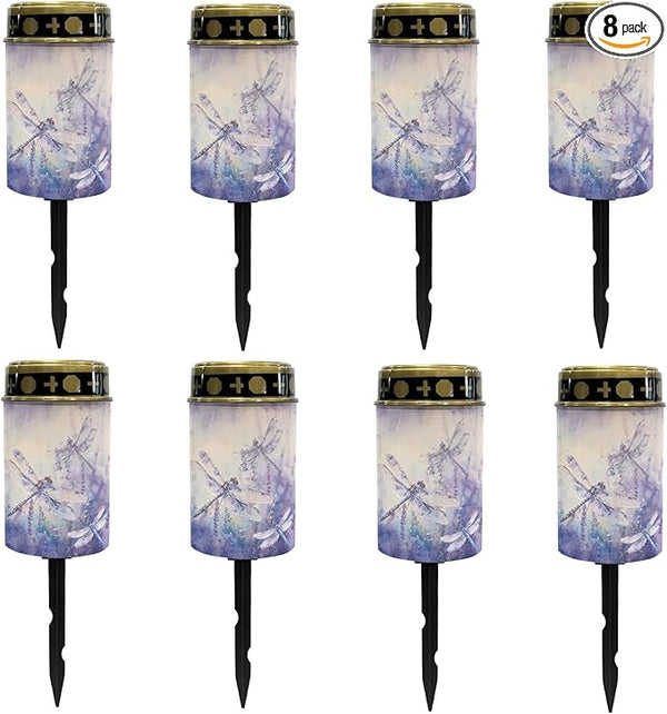 Dragonfly Horse Solar Lanterns Outdoor Waterproof,Solar Lights Purple Gift for Men Women LED Decor Light for | Lumora