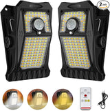 Tryme 118Leds Solar Lights Outdoor Clip Motion Sensor Lights Security Light 3 Modes, 3 Color Temperature, Solar | Lumora
